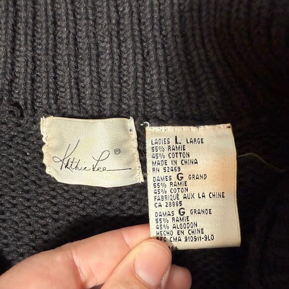 Vintage Kathie Lee Womens Ugly Christmas Sweater Knit Cardigan Pastel Size Large - Picture 4 of 8